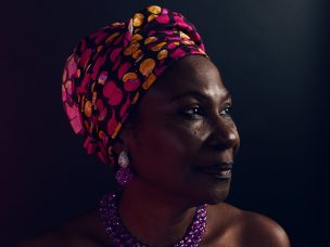 Older Black Woman Head Wrap